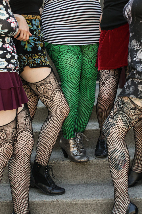 Duchess Lace Top Stockings with Attached Garter Belt