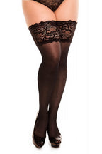 Comfort Stockings with Floral Lace Stay Up Top