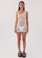 Linera Crochet Mini Dress - White