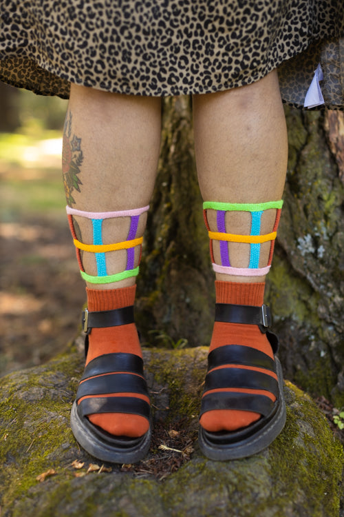 Colorful Cuff 2-Piece Ankle Sock