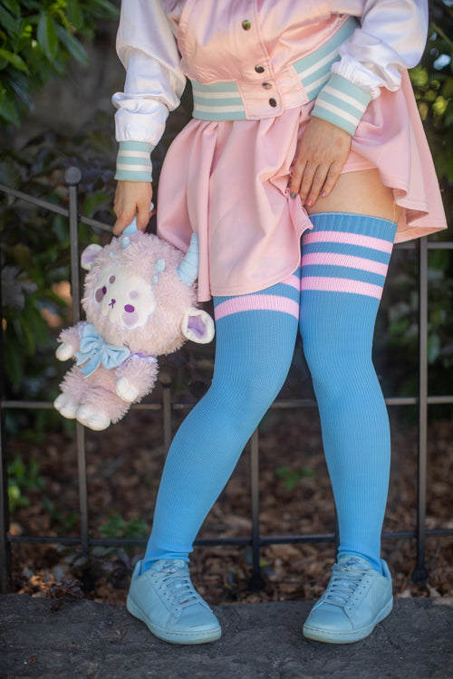 Longer Americana Thigh High Socks