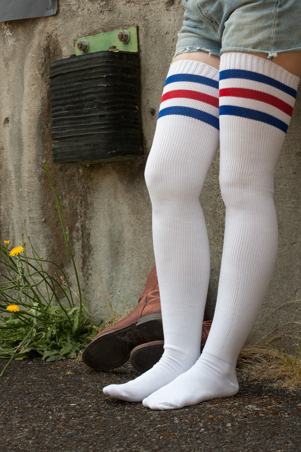 Longer Americana Thigh High Socks