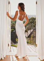 Be Mine Satin Maxi Dress - Pure White
