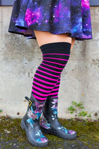 Acrylic Gradient Stripes Extraordinary Thigh High