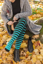 Acrylic Gradient Stripes Extraordinary Thigh High
