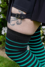 Acrylic Gradient Stripes Extraordinary Thigh High