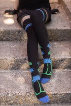 XL Foot Botanical Nouveau Thigh High Socks