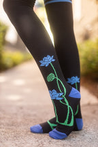 Botanical Nouveau Thigh High Socks