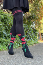 XL Foot Botanical Nouveau Thigh High Socks