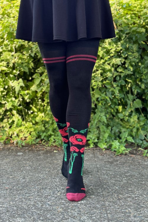 Botanical Nouveau Thigh High Socks