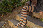 Longer Desert Sunset Stripes Extraordinary Thigh High Socks