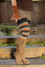 Longer Desert Sunset Stripes Extraordinary Thigh High Socks