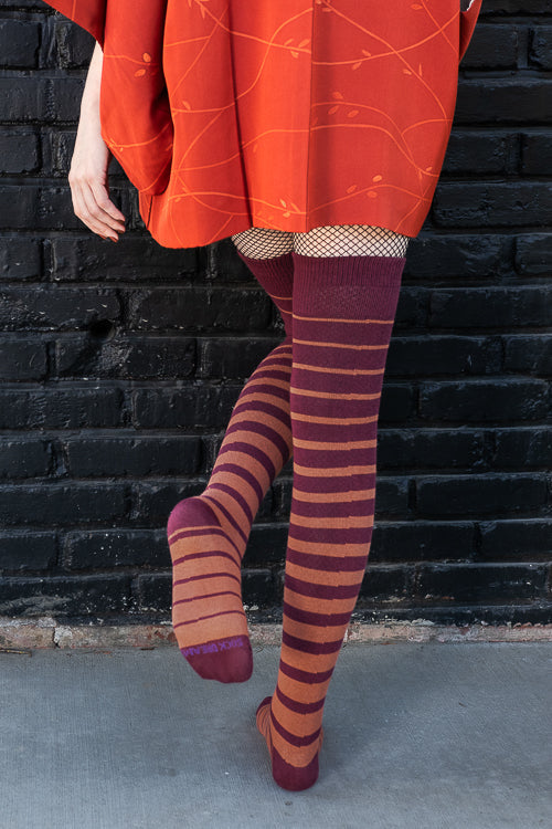 Gradient Stripes Extraordinary Thigh High