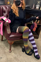 Mystery Mismatch Extraordinary Thigh High Socks