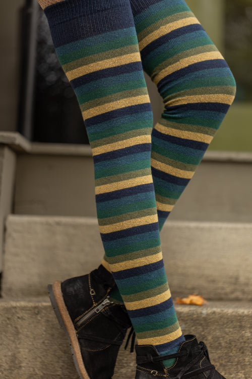 Longer Oasis Stripes Extraordinary Thigh High Socks