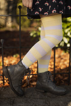 Oops! Extraordinary Gossamer Stripes Thigh High