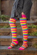 Oops! XL Foot Longer Original Pride Stripes Socks - Pansexual