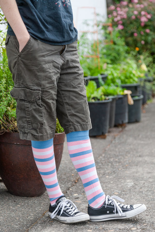 Trans Pride Stripes Knee High Socks