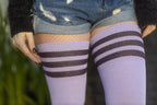 Longer Cotton Top-Striped Extraordinary Thigh High