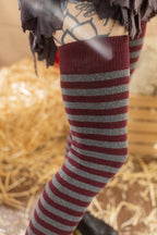 Longer Ringmaster Stripes Extraordinary Thigh High Socks