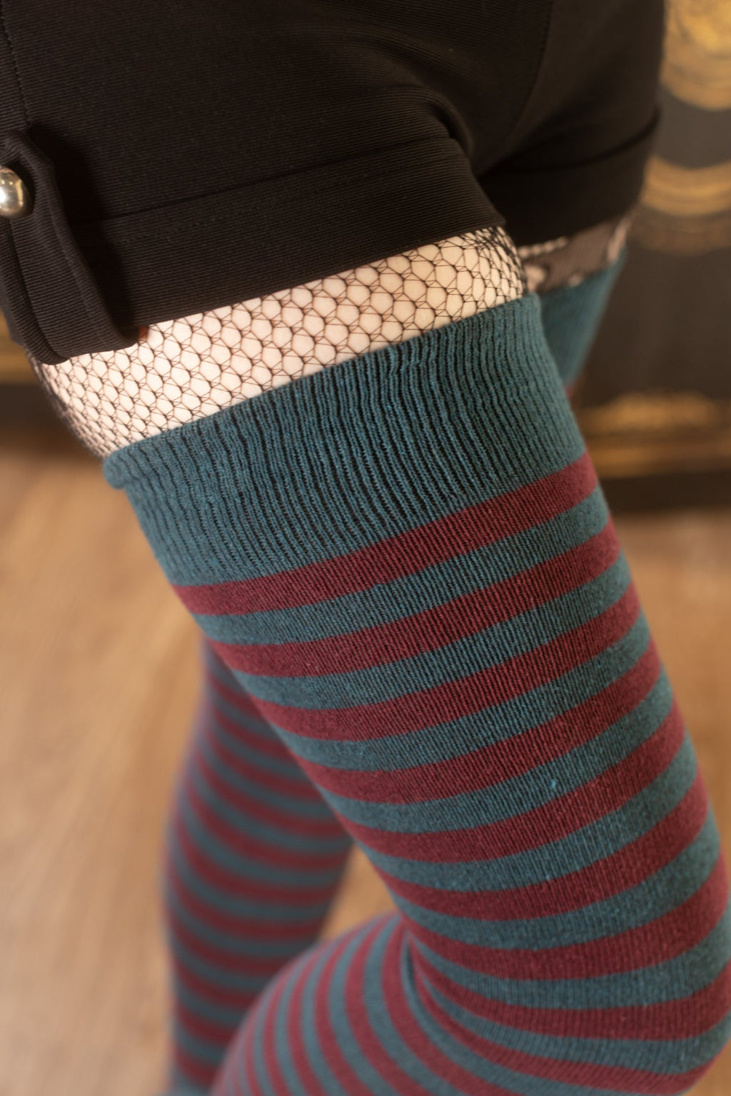 Longer Ringmaster Stripes Extraordinary Thigh High Socks