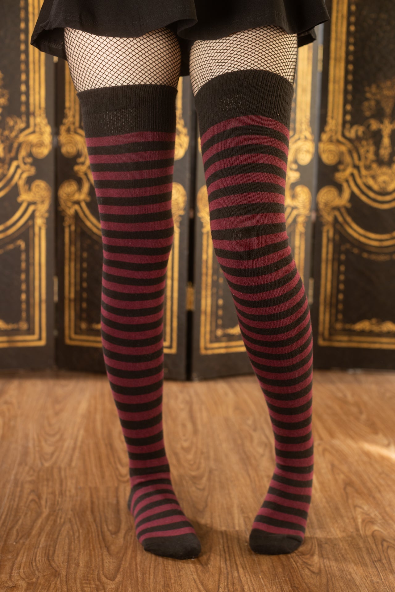 Longer Ringmaster Stripes Extraordinary Thigh High Socks