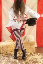 Longer Ringmaster Stripes Extraordinary Thigh High Socks