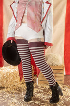 Longer Ringmaster Stripes Extraordinary Thigh High Socks
