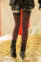 Longer Ringmaster Stripes Extraordinary Thigh High Socks