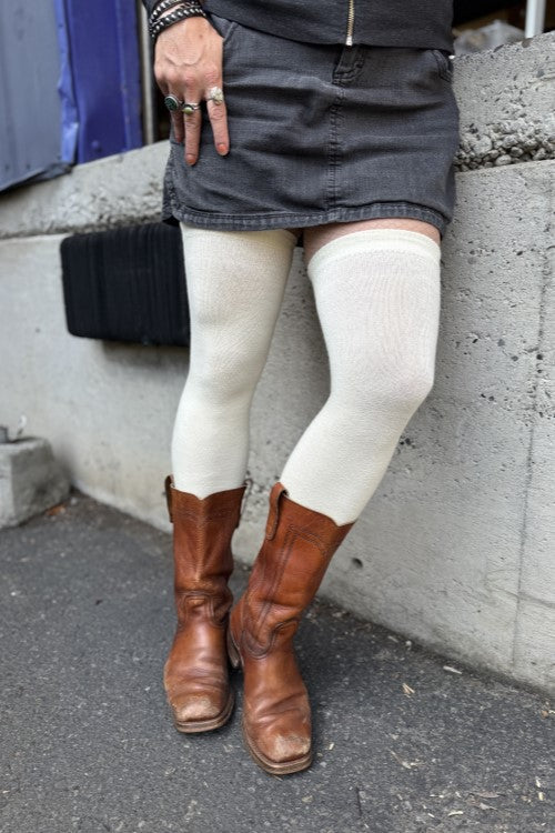 Vanilla Merino Wool Extraordinary Thigh High