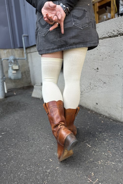 Vanilla Merino Wool Extraordinary Thigh High