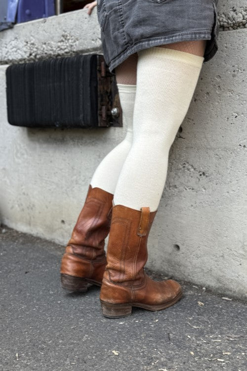 Vanilla Merino Wool Extraordinary Thigh High