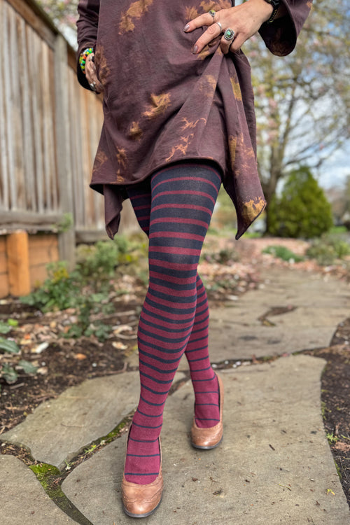 Longer Gradient Stripe Extraordinary Thigh High