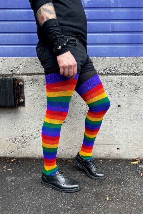 XL Foot Longer Radiant Rainbow Extraordinary Socks