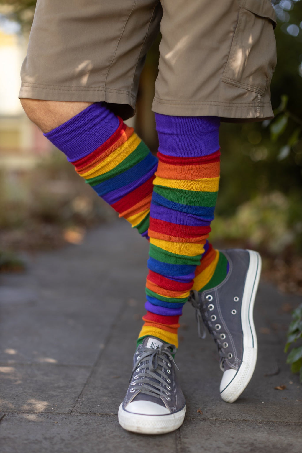 XL Foot Longer Radiant Rainbow Extraordinary Socks