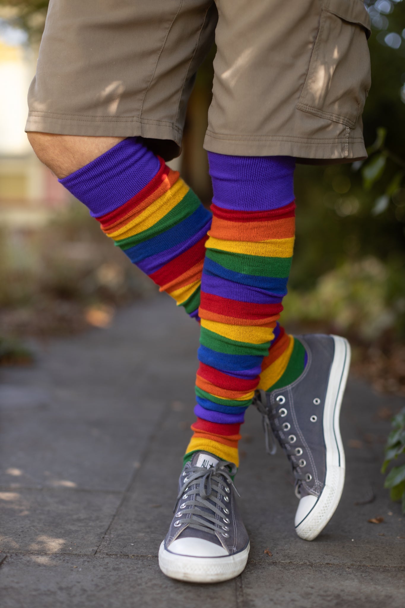 XL Foot Longer Radiant Rainbow Extraordinary Socks