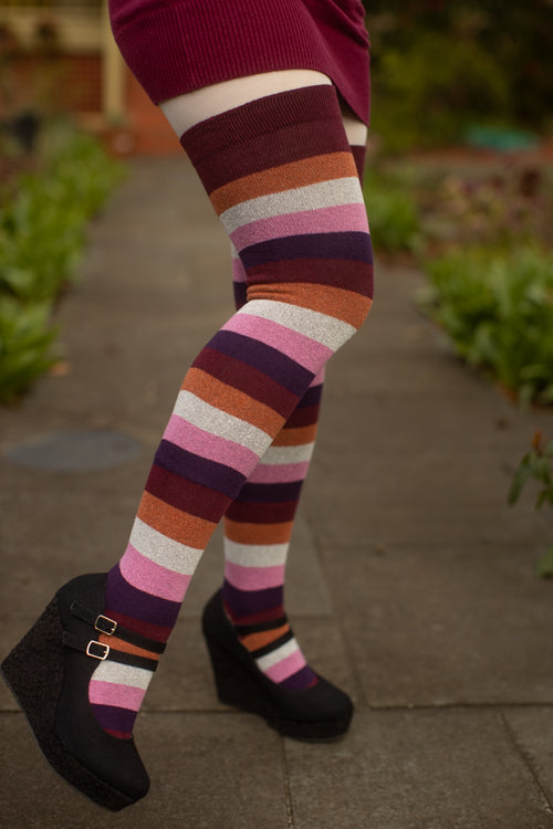 Pride Stripes Extraordinary Thigh High Socks