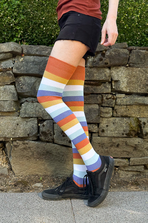 Pride Stripes Extraordinary Thigh High Socks