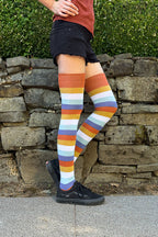 Pride Stripes Extraordinary Thigh High Socks