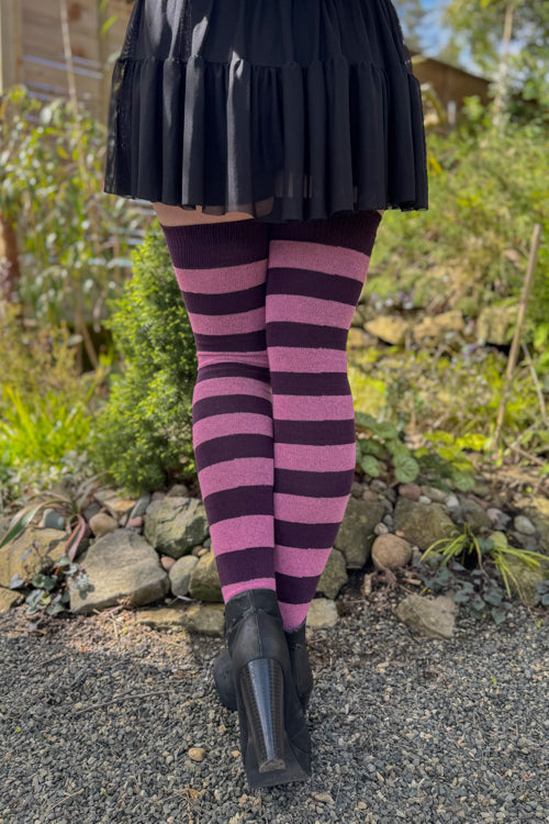 Longer Striped Extraordinary Thigh High Socks