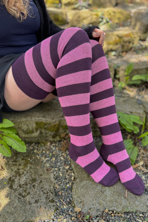 Longer Striped Extraordinary Thigh High Socks
