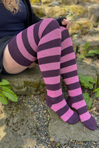 Longer Striped Extraordinary Thigh High Socks