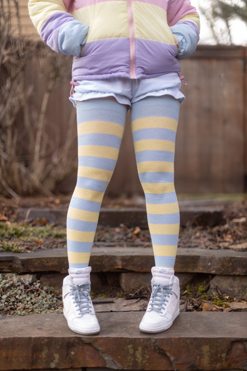 Longer Striped Extraordinary Thigh High Socks