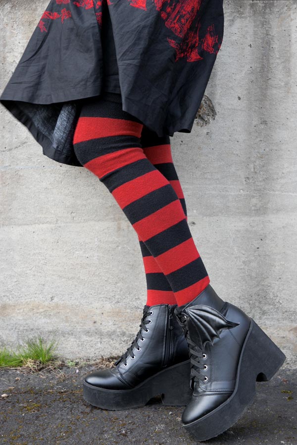 Striped Extraordinary Thigh High Socks