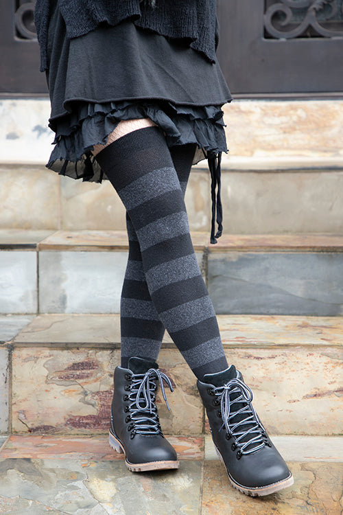 Striped Extraordinary Thigh High Socks