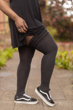 XL Foot Cotton Top-Striped Extraordinary Thigh High