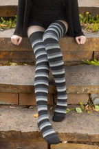 Longer Portland Stripes Extraordinary Thigh High Socks
