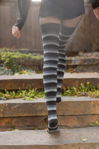 Longer Portland Stripes Extraordinary Thigh High Socks