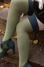 Vertical Lines Thigh High