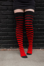 Acrylic Gradient Stripes Extraordinary Thigh High